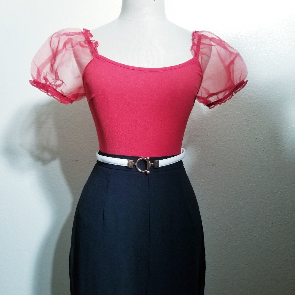 Organza sleeve Bodysuit